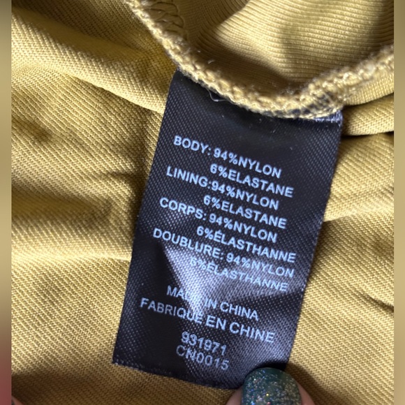 House of Harlow 1960 Large Bodysuit Long Sleeve Top Green Stretchy Boho Designer - Picture 3 of 5